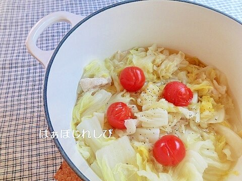 ル・クルーゼで♪鷄と野菜の水なし蒸し物✿